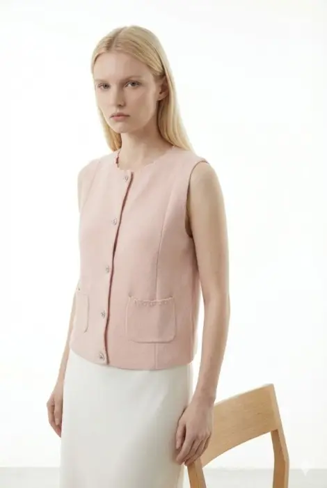 Justine&co Gilet en Tricot de Luxe