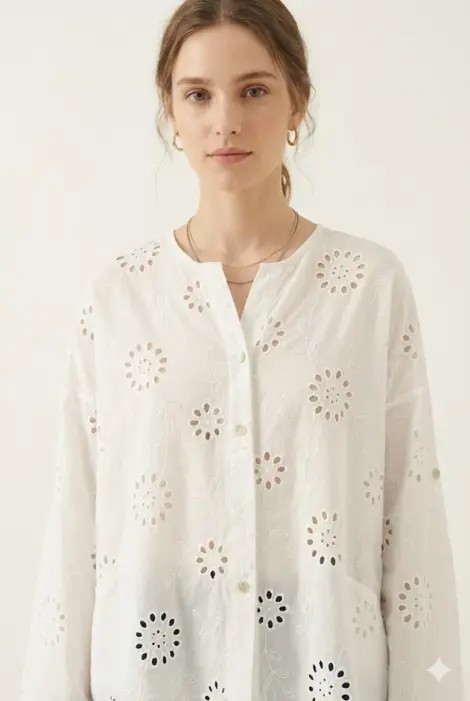 Chemise broderie anglaise