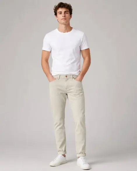 Pantalon Beige Élégance Fit