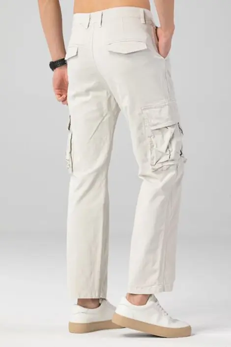 Pantalon cargo uni homme