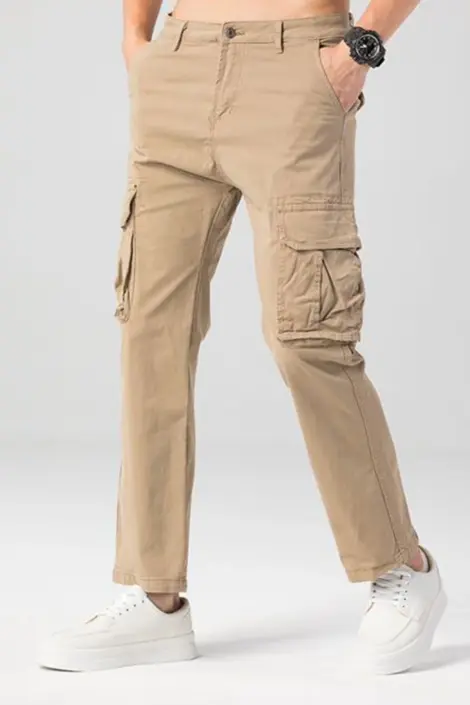 Pantalon cargo uni homme
