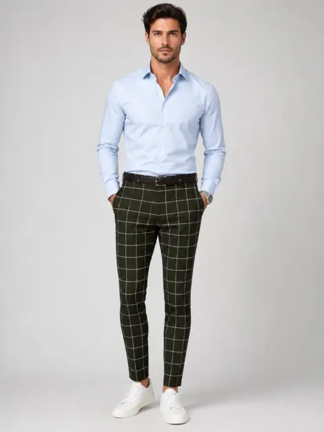 Pantalon Carreaux Homme