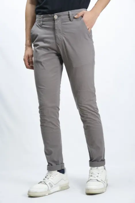 PANTALON CHINO COUPE REGULAR SIMPLE UNI HOMME
