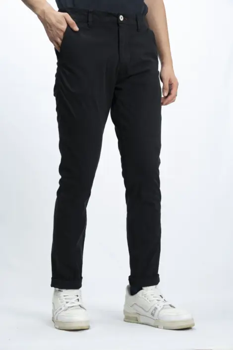 PANTALON CHINO COUPE REGULAR SIMPLE UNI HOMME
