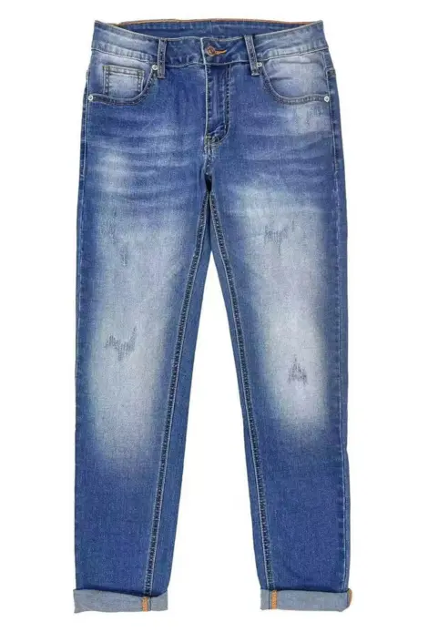 Pantalon jean homme effet délavé usé