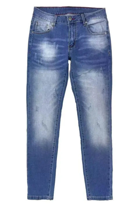 Pantalon jean homme effet délavé usé