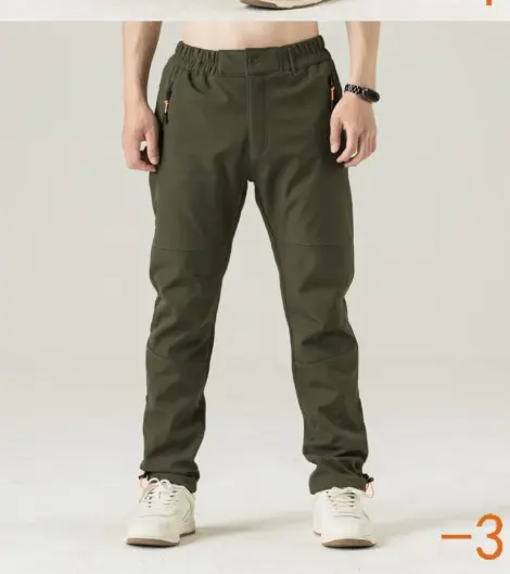 Pantalon uni elastique cintré Homme