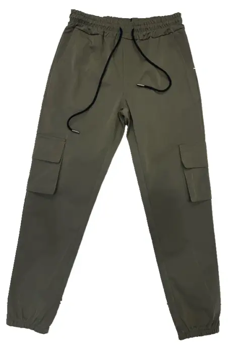 Pantalon uni jogging cargo homme