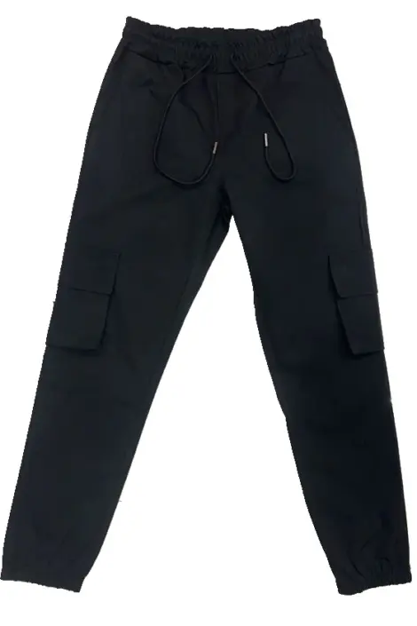 Pantalon uni jogging cargo homme