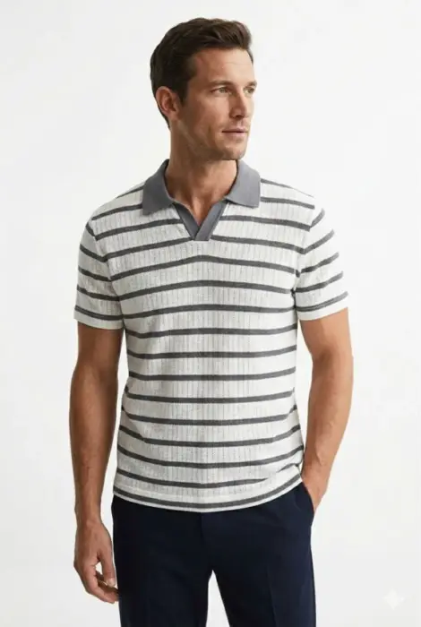 Polo homme à marinière