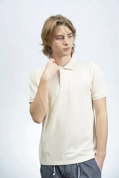 Polo uni coton