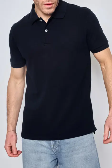 Polo uni coton