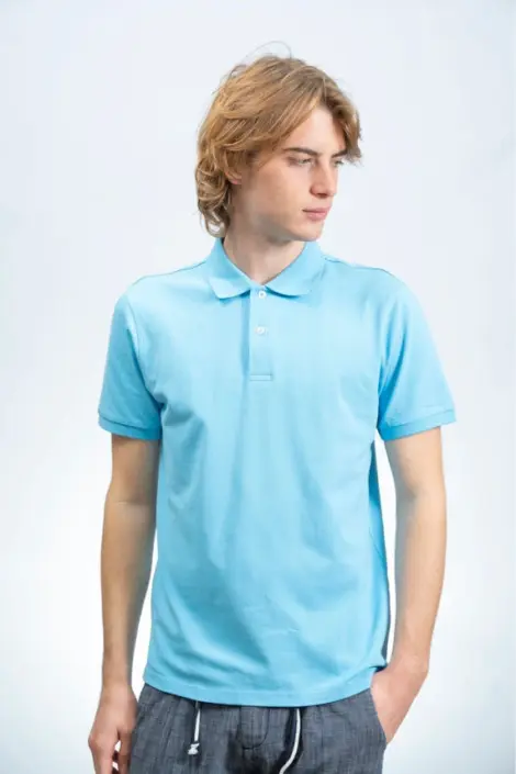 Polo uni simple homme