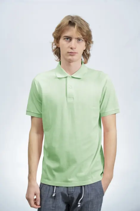 Polo uni simple homme
