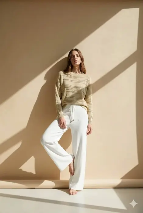 Pull léger en maille texturée – Coupe ample