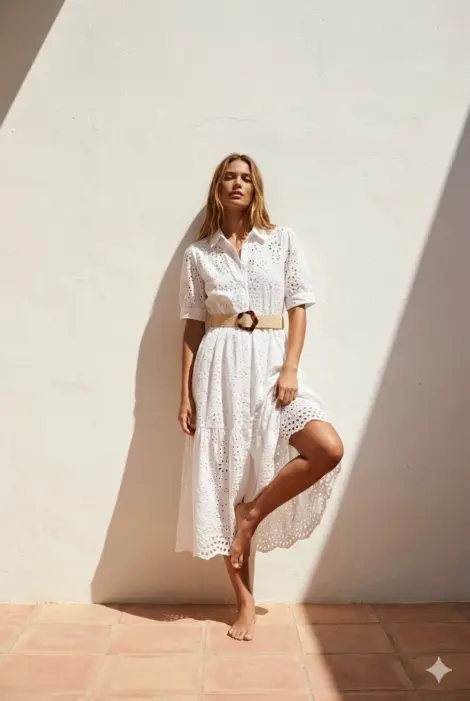 Robe Camille – Broderie anglaise & allure intemporelle