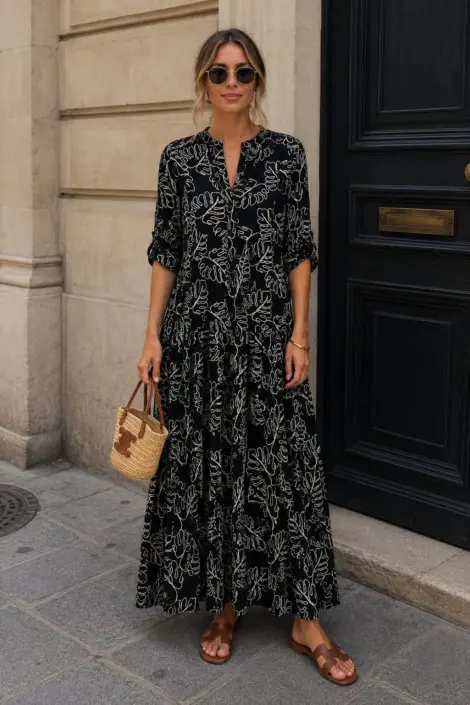 Robe manches mi-longues