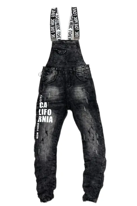 Sapolette en jean gris effet usé délavé