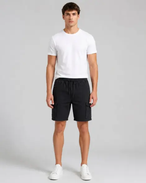 Short Cargo Noir Utility