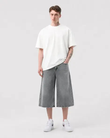 Short Jean Gris Baggy
