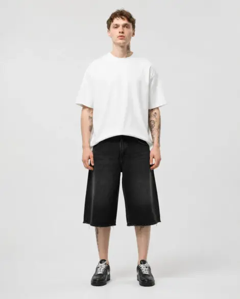 Short Jean Noir Baggy Street