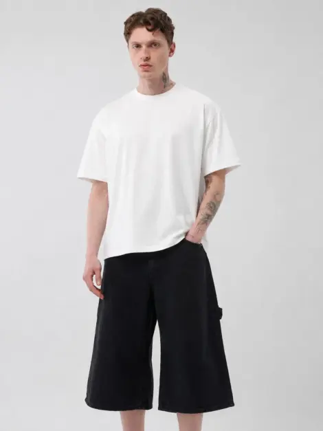 Short Jean Noir Super Baggy