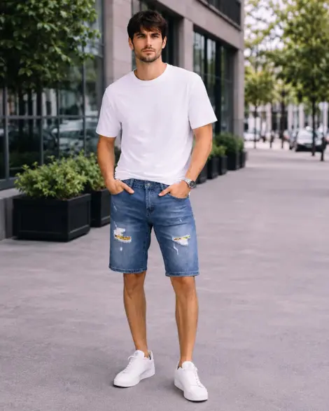 Short Jean Washed Destroy