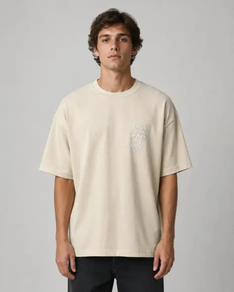 T-shirt Beige Graphic Street