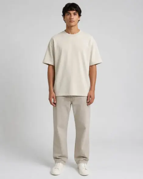T-shirt Beige Oversize Minimal