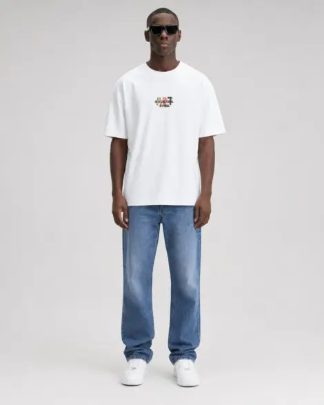 T-shirt Blanc Artistic Graphic