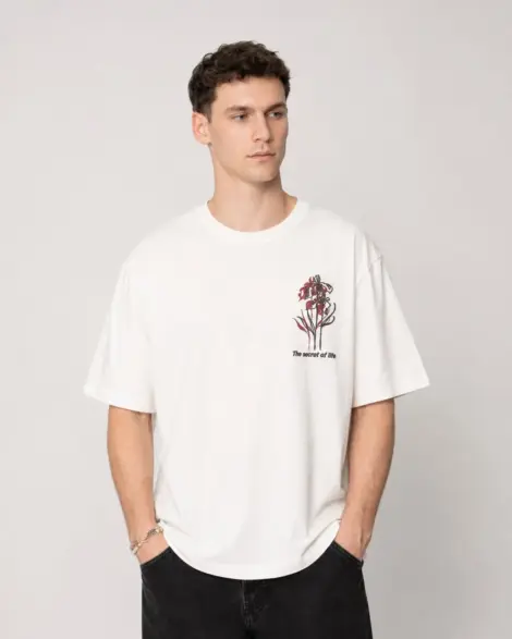 T-shirt Blanc Floral Graphic