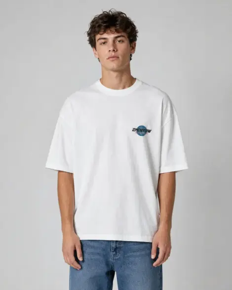 T-shirt Blanc Logo Back