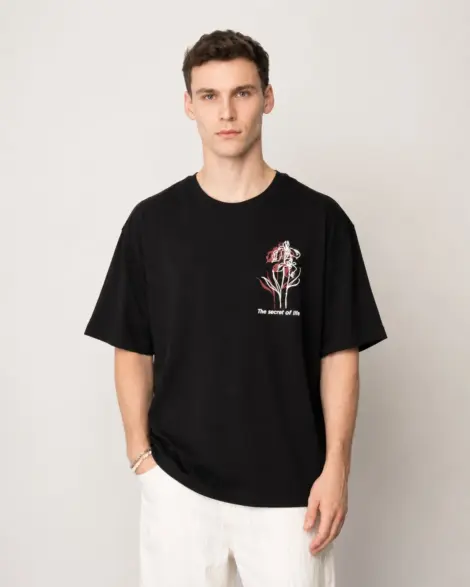 T-shirt Blanc Oversize Back Graphic