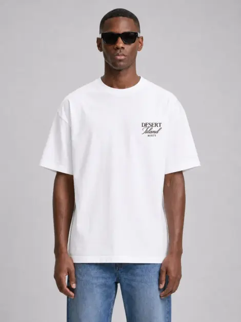 T-shirt Blanc Tropical Print