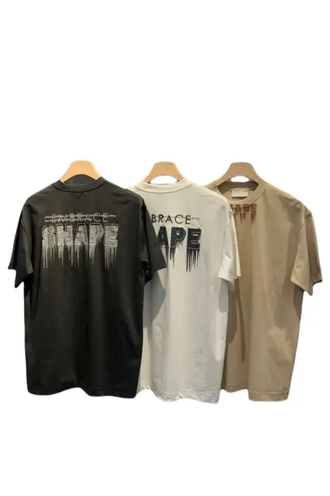 T-shirt col rond manches courtes motif