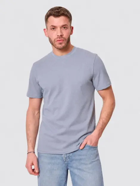 T-shirt Gris Clair Texturé