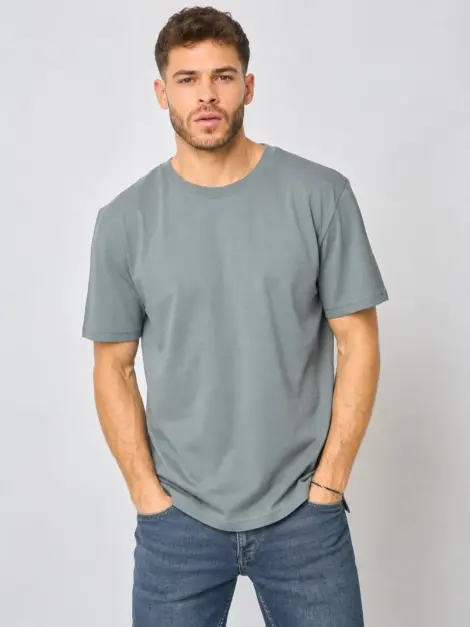 T-shirt Gris Foncé Minimal