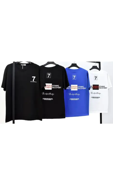 T-shirt homme manches courtes col rond à motif