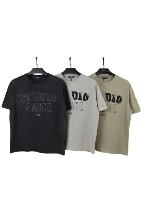 T-shirt homme manches courtes col rond avec motif "STUDIO SAME"