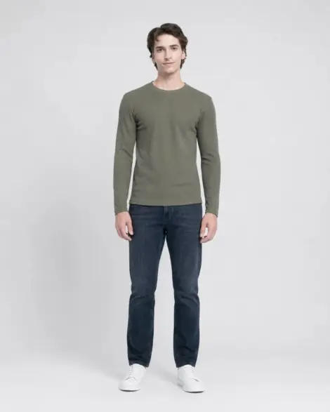 T-shirt Kaki Manches Longues Fit