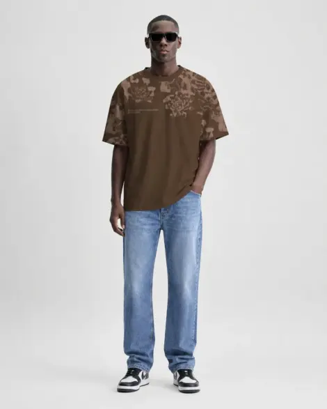 T-shirt Marron Printed Trend