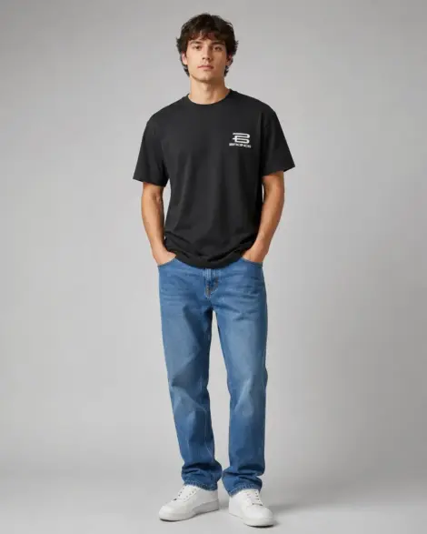 T-shirt Noir BAOINCE Graphic
