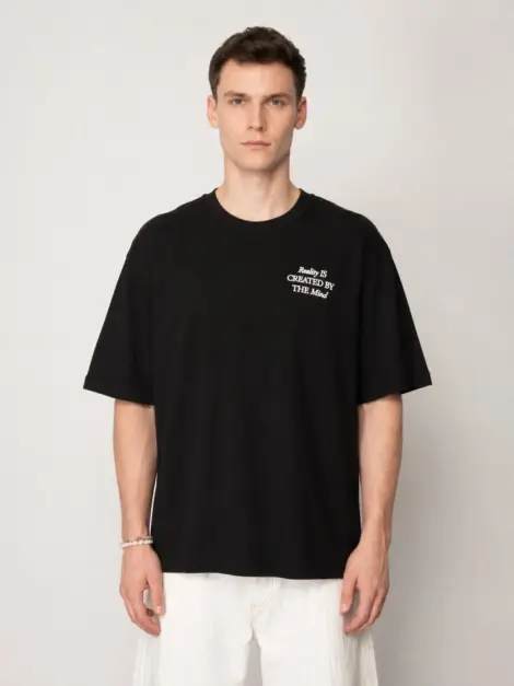 T-shirt Noir Floral Artistic
