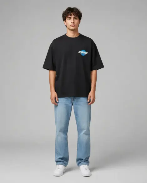 T-shirt Noir Graphic Back