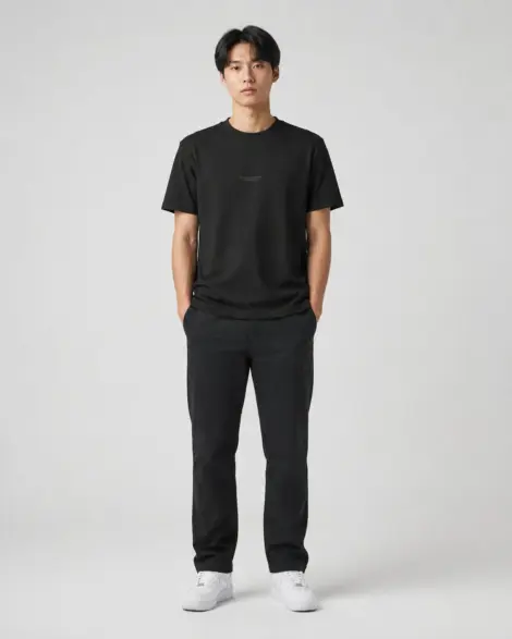 T-shirt Noir Minimal Center