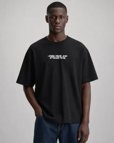 T-shirt Noir Minimal Graphic
