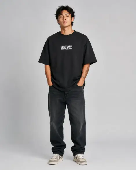 T-shirt Noir Oversize Dream Plan