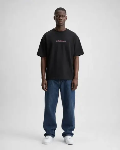 T-shirt Noir Oversize Graphic