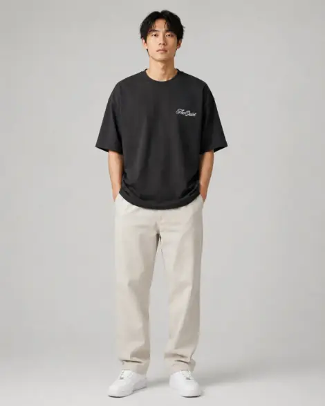 T-shirt Noir Oversize The Quiet