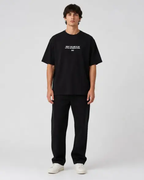 T-shirt Noir Text Urban